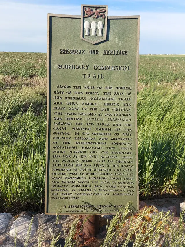 Boundary Commission Trail historic site plaque